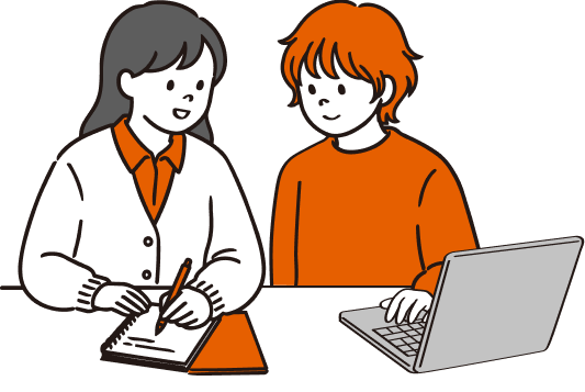 コミュニケーションをとるBさんのイラスト