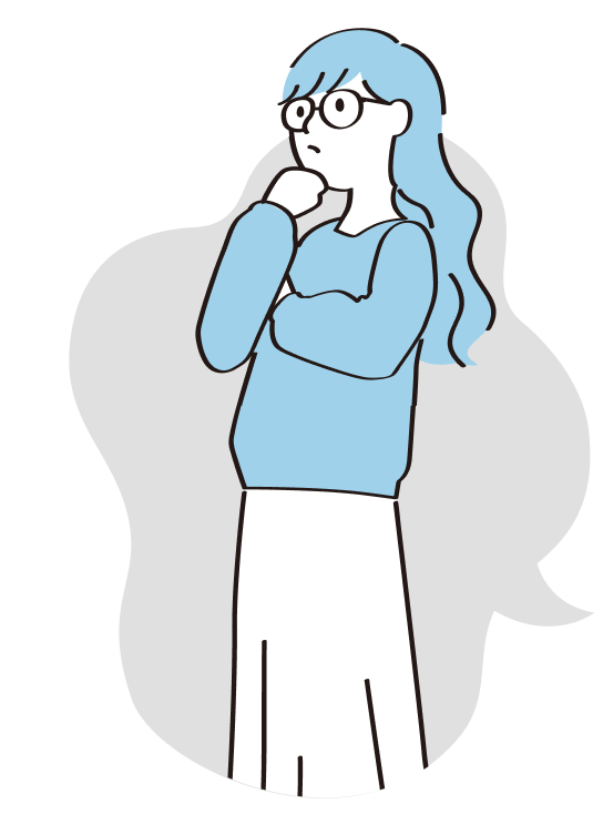 考え込む学生のイラスト